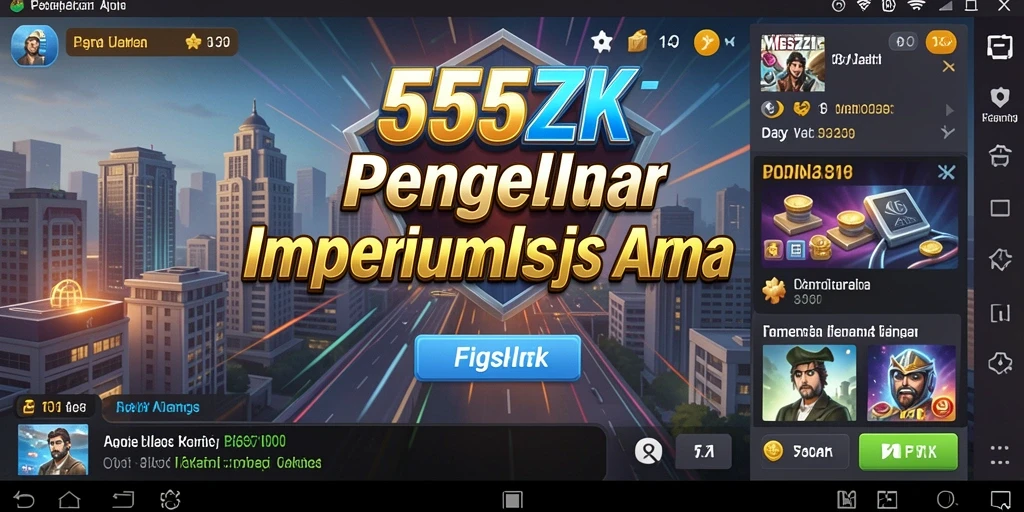 Screenshot permainan 555ZK menampilkan pengelolaan bisnis yang intens.