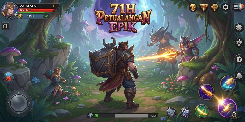 Tampilan gameplay RPG 71H yang menakjubkan dan penuh aksi.