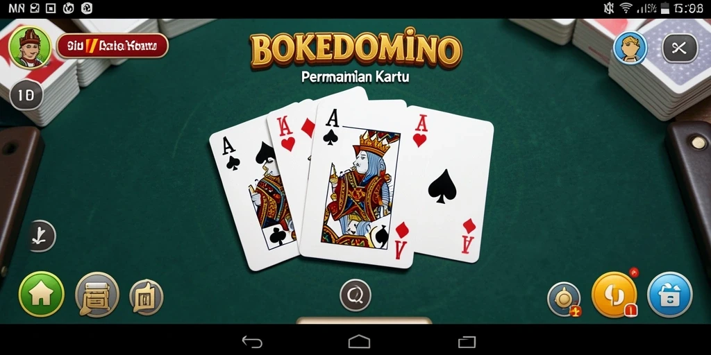 Tampilan gameplay menarik dalam BOKEDOMINO yang penuh strategi.