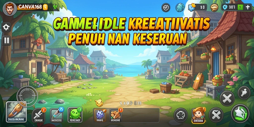 Screenshot gameplay <strong>CANVA168</strong> menampilkan pengalaman idle yang menarik.
