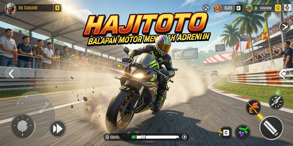 Gameplay seru saat balapan motor di HAJITOTO.