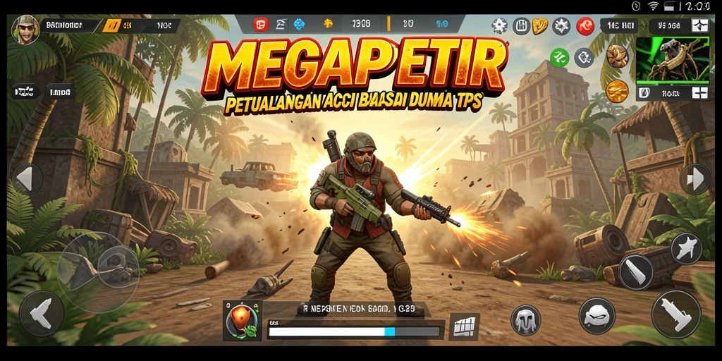 Tangkapan layar dari gameplay MEGAPETIR yang mendebarkan.