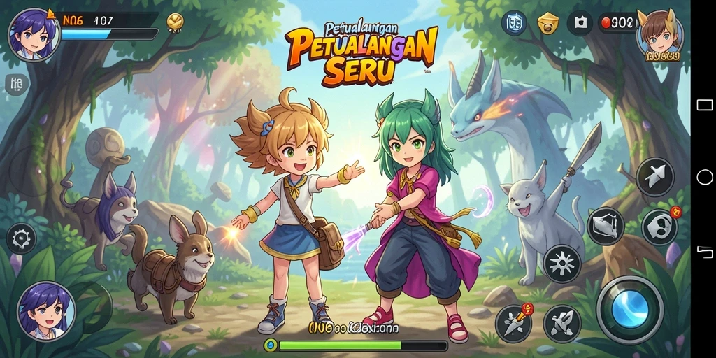 Tampilan gameplay N06 dengan karakter Anime menarik.