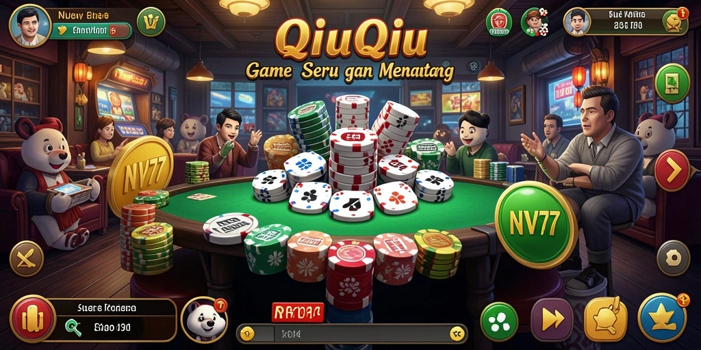 Tampilan gameplay QiuQiu yang menarik dan interaktif.