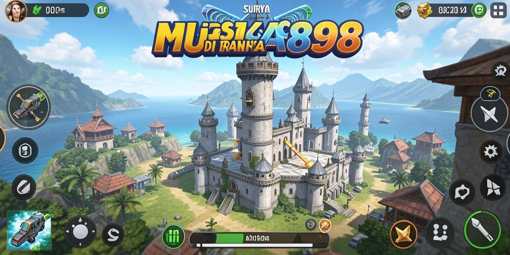 Tangkapan layar menampilkan aksi seru dalam game Tower Defense SURYA898.