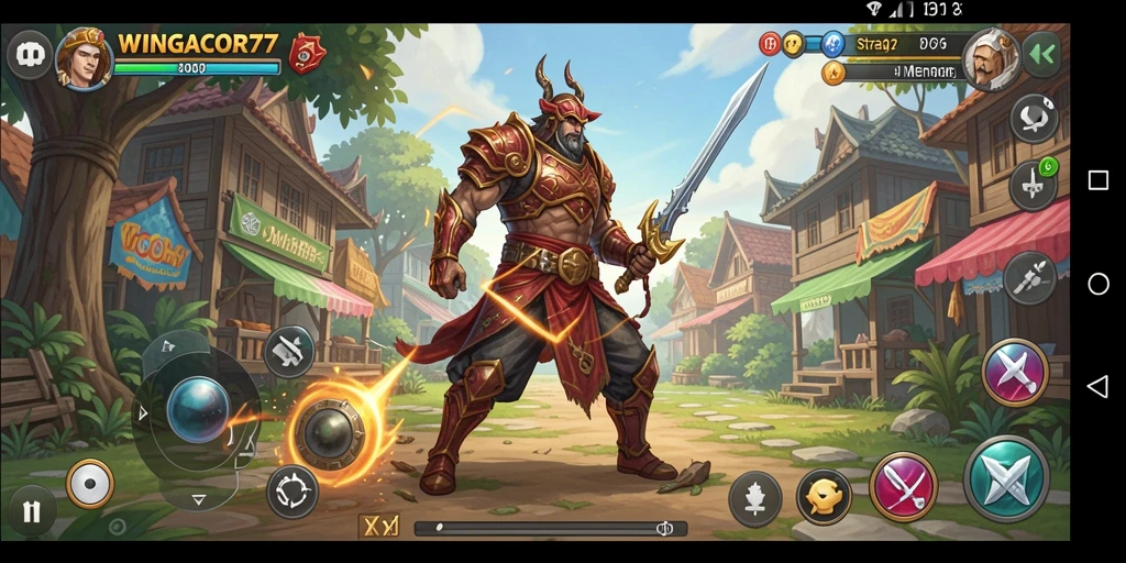 Screenshot gameplay menampilkan serangan strategis di <strong>WINGACOR77</strong>.
