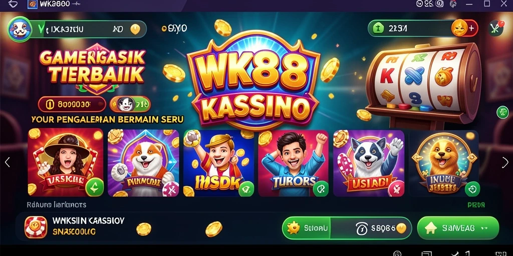 Screenshot gameplay WK888 menampilkan keseruan permainan kasino.